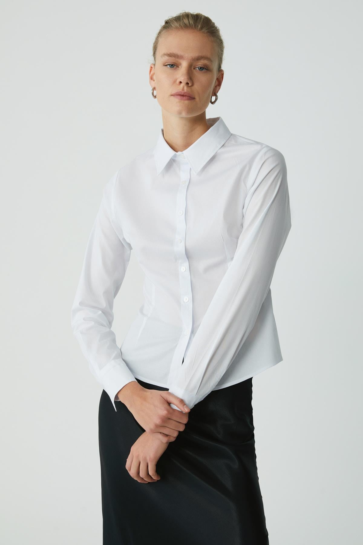 EVANGELINE Slim-Fit Popeline-Hemd