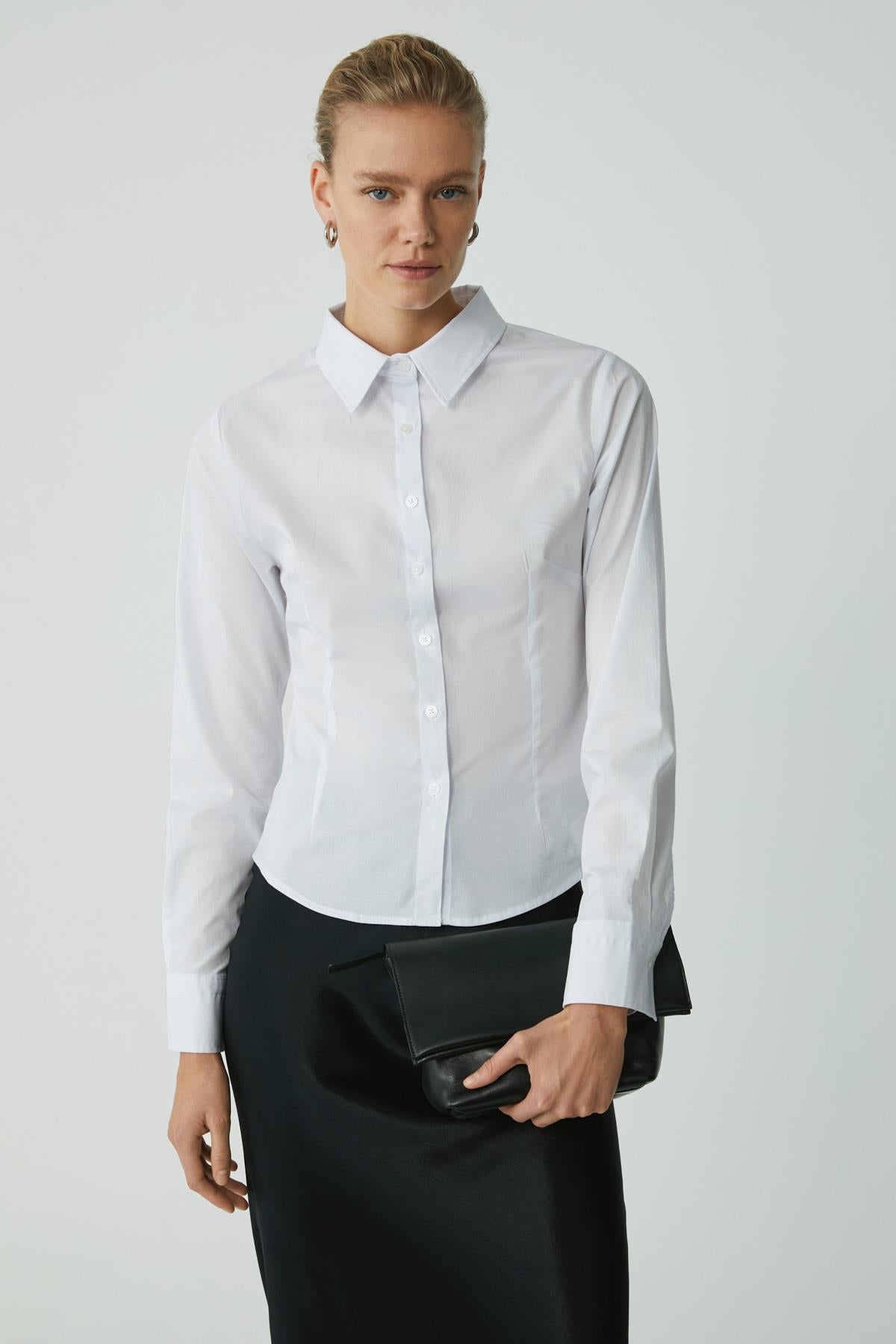 EVANGELINE Slim-Fit Popeline-Hemd