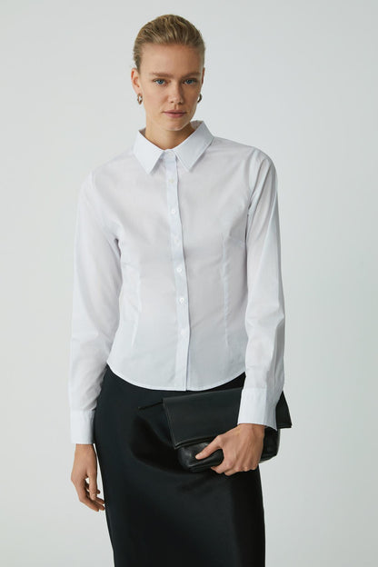 EVANGELINE Slim-Fit Popeline-Hemd