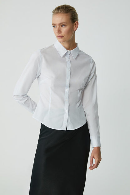 EVANGELINE Slim-Fit Popeline-Hemd