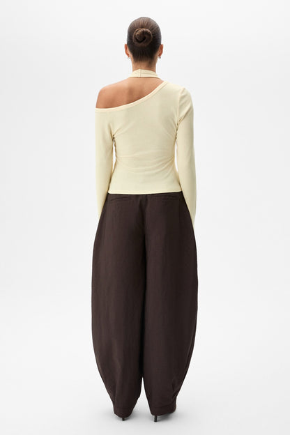 EVARA Damen Asymmetrische Bluse