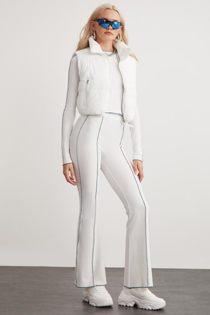 FATIMA Damen Weite Strickhose