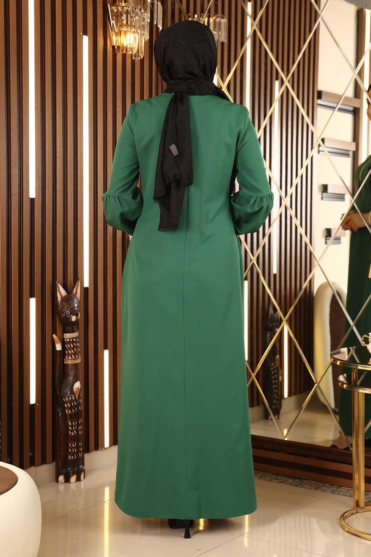 Smaragd Reißverschlusskleid - MSW10269