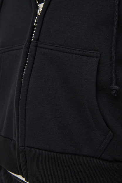 Crop-Sweatshirt mit Reißverschluss