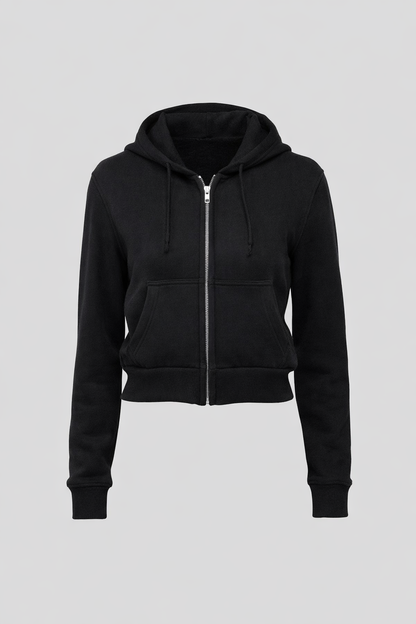 Crop-Sweatshirt mit Reißverschluss