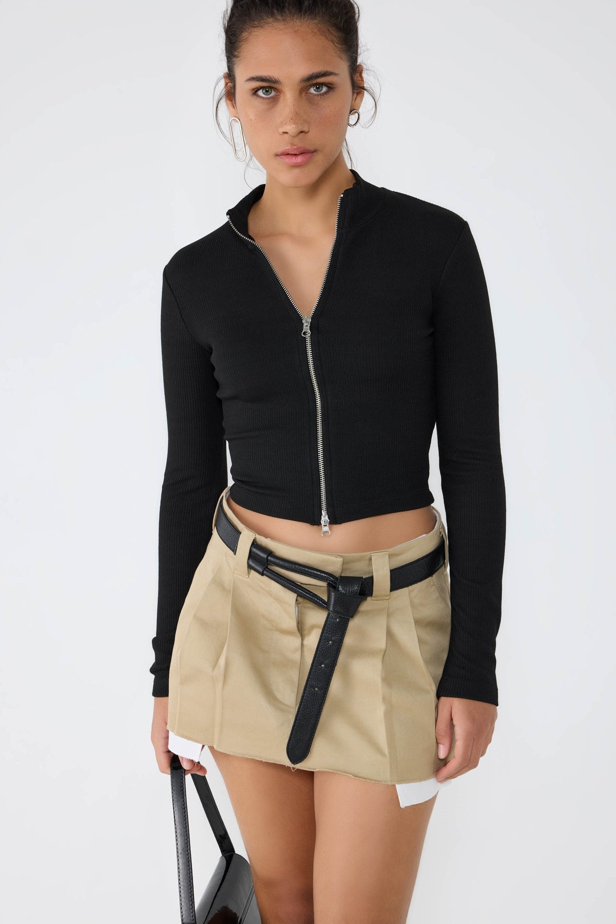 Bluse mit Reißverschluss