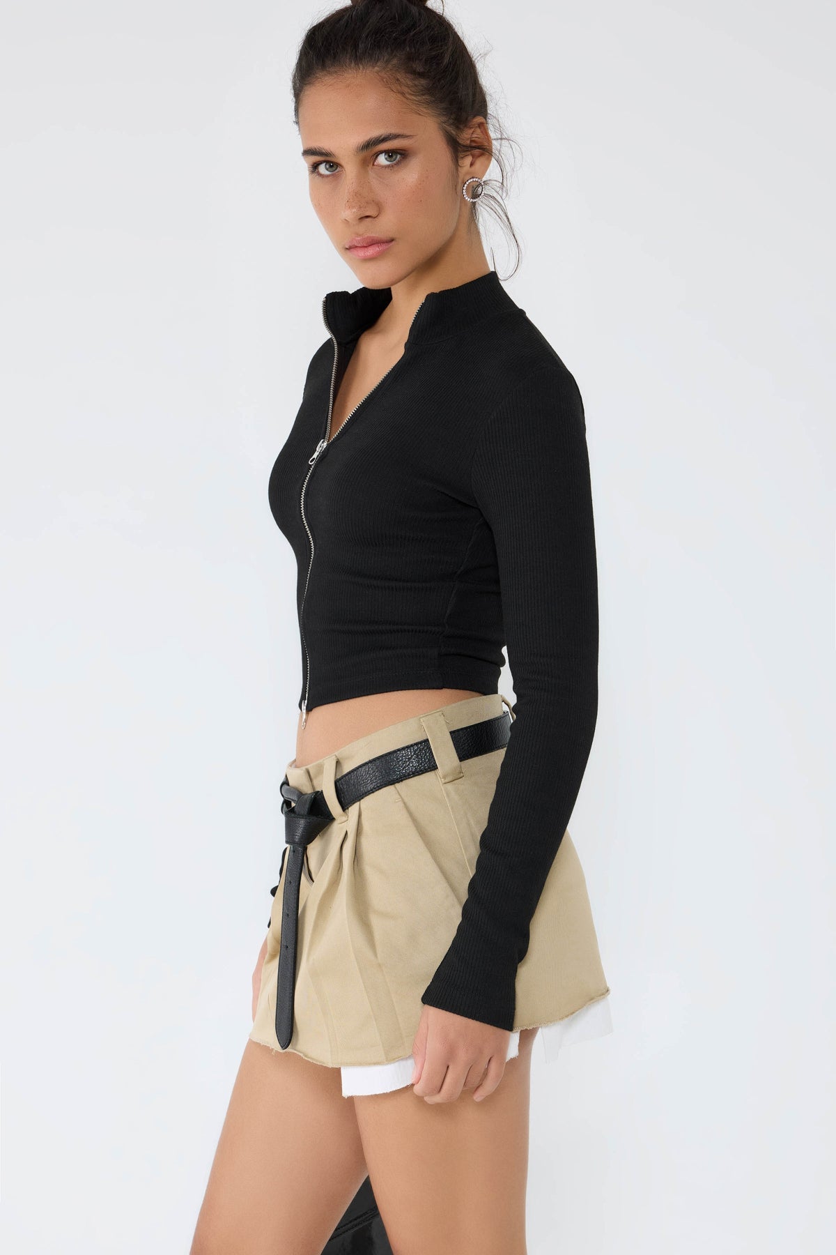 Bluse mit Reißverschluss