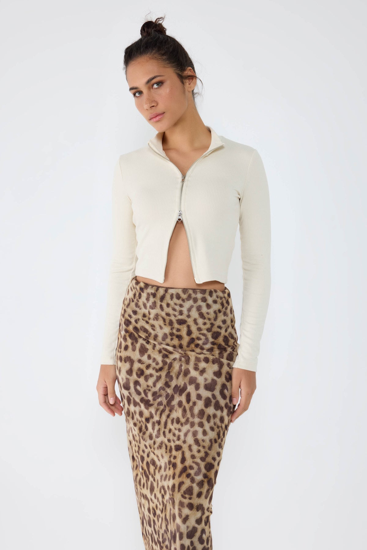 Bluse mit Reißverschluss