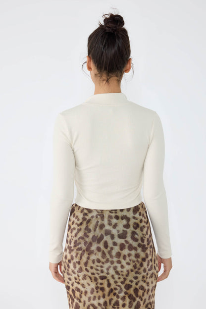 Bluse mit Reißverschluss