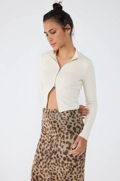 Bluse mit Reißverschluss
