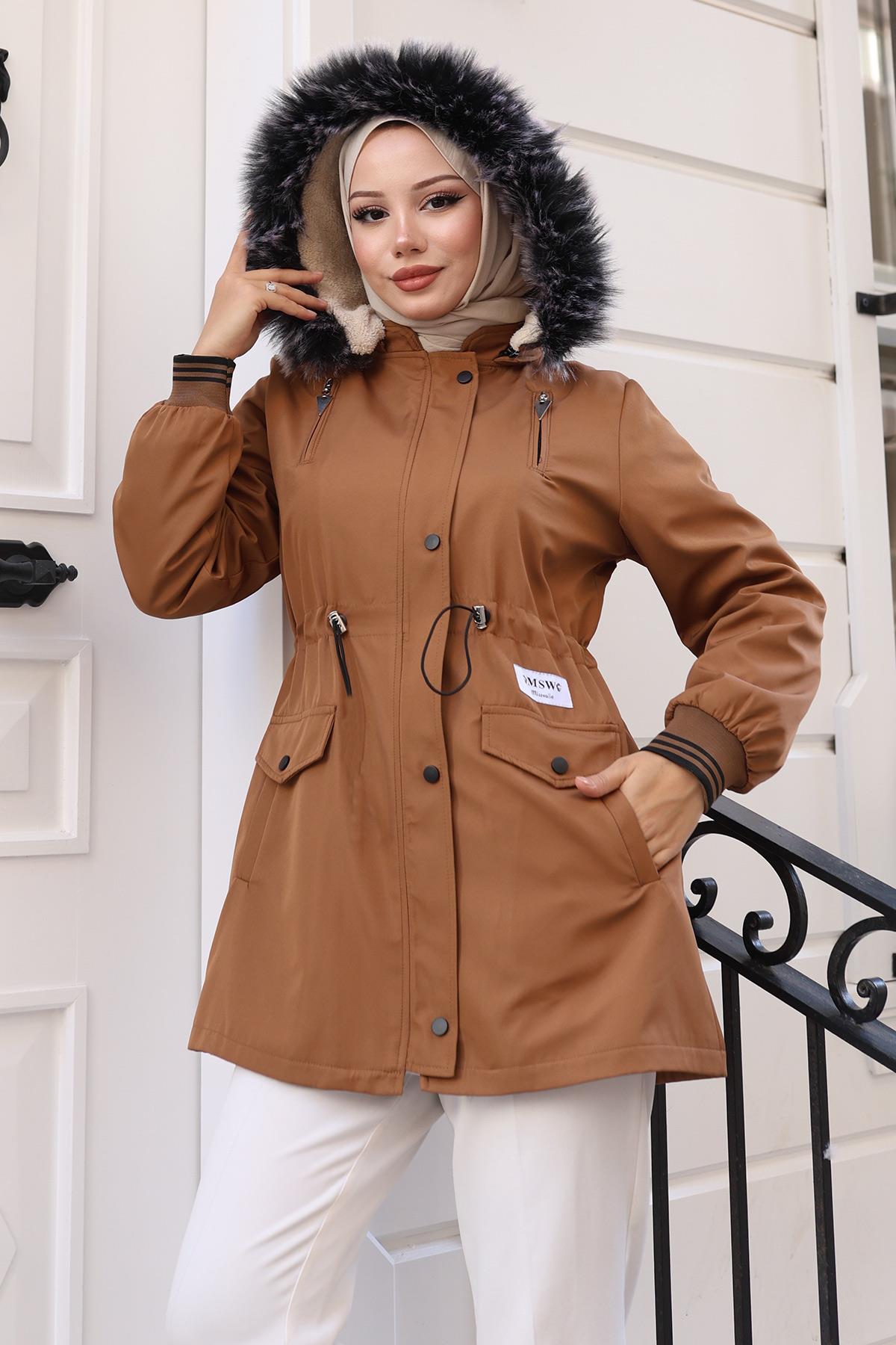 Kapuzenjacke mit Reißverschluss Schwarz 19270