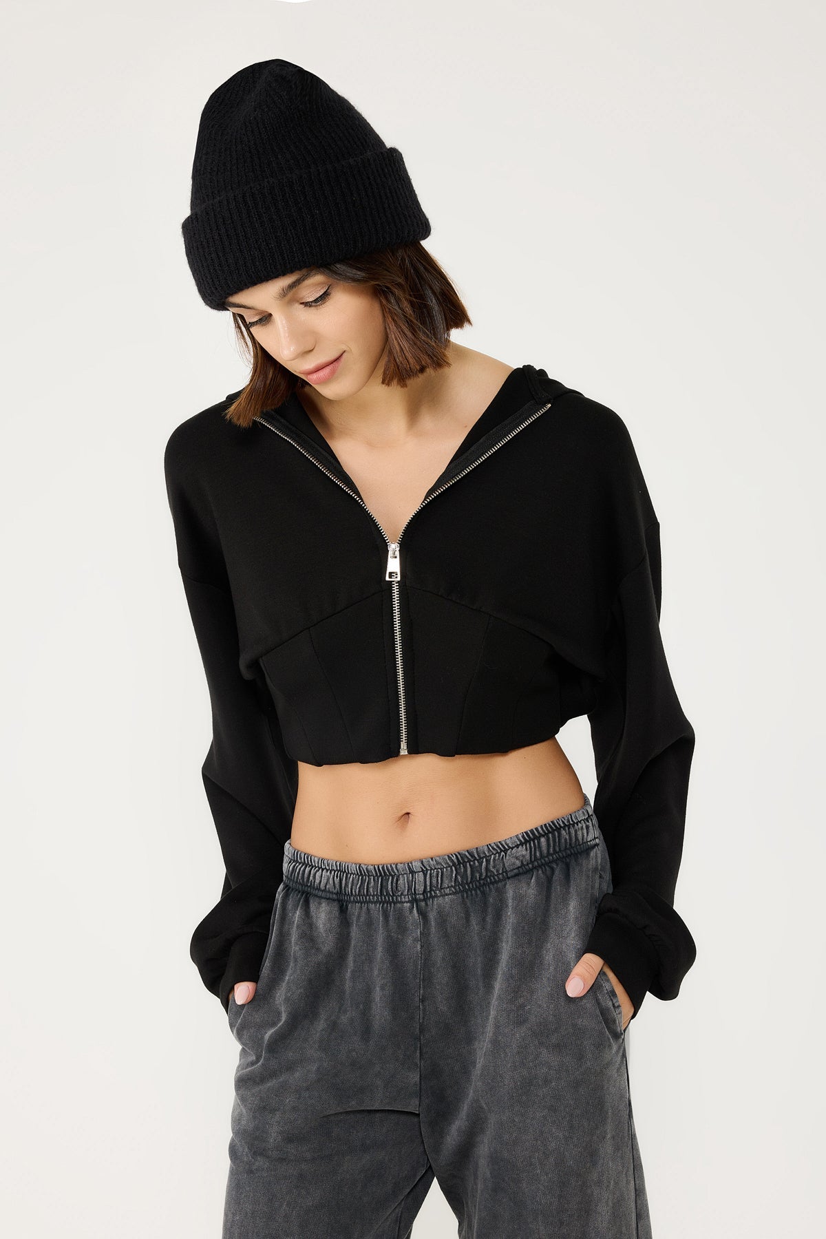 Kapuzenpullover mit Reißverschluss