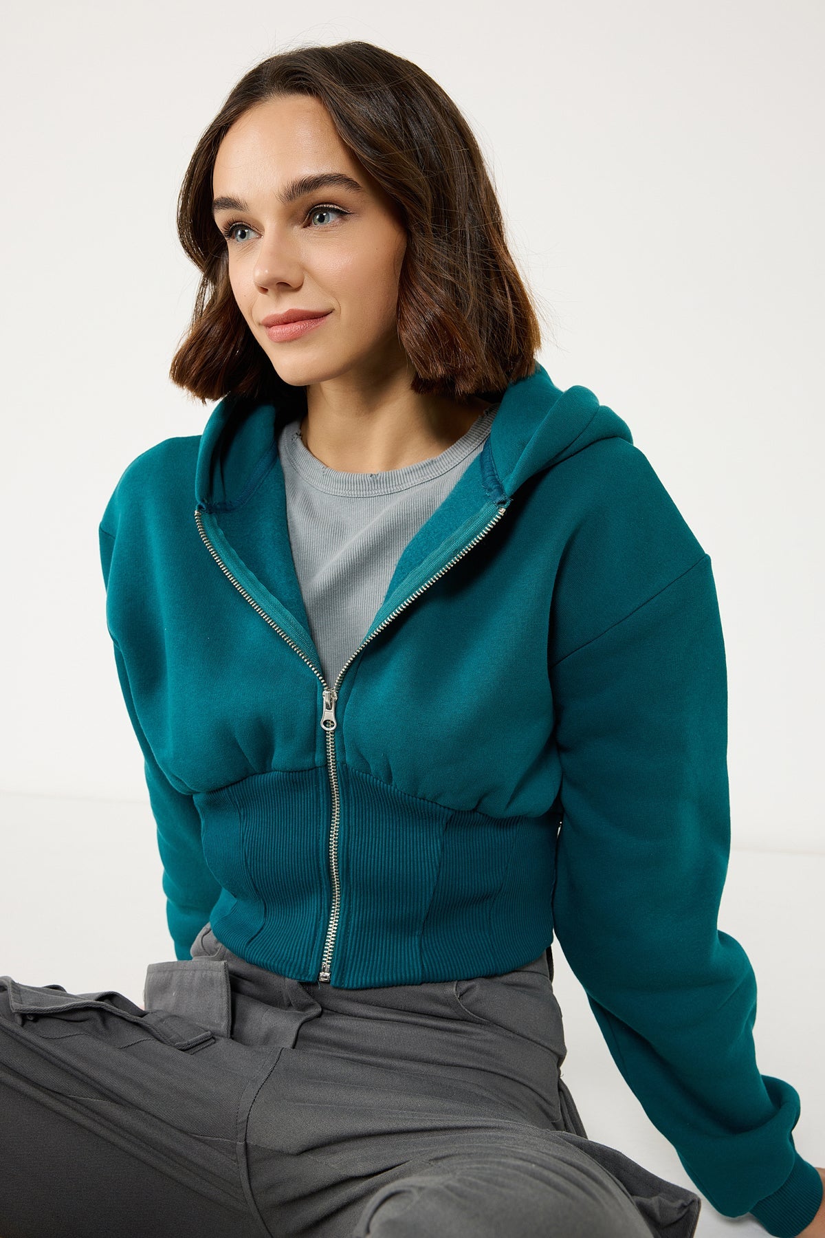 Kapuzenpullover mit Reißverschluss