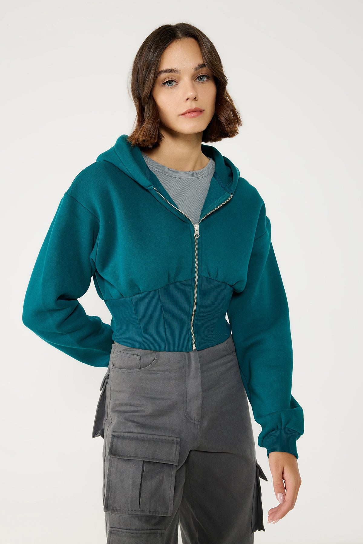 Kapuzenpullover mit Reißverschluss