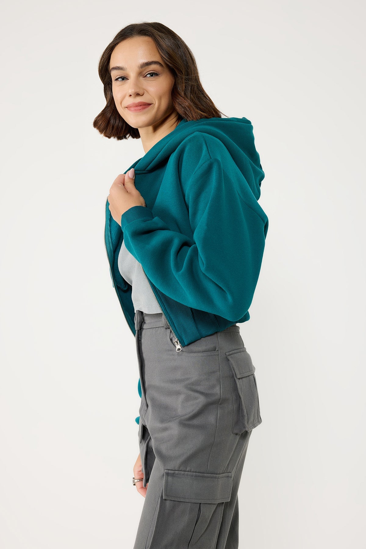 Kapuzenpullover mit Reißverschluss