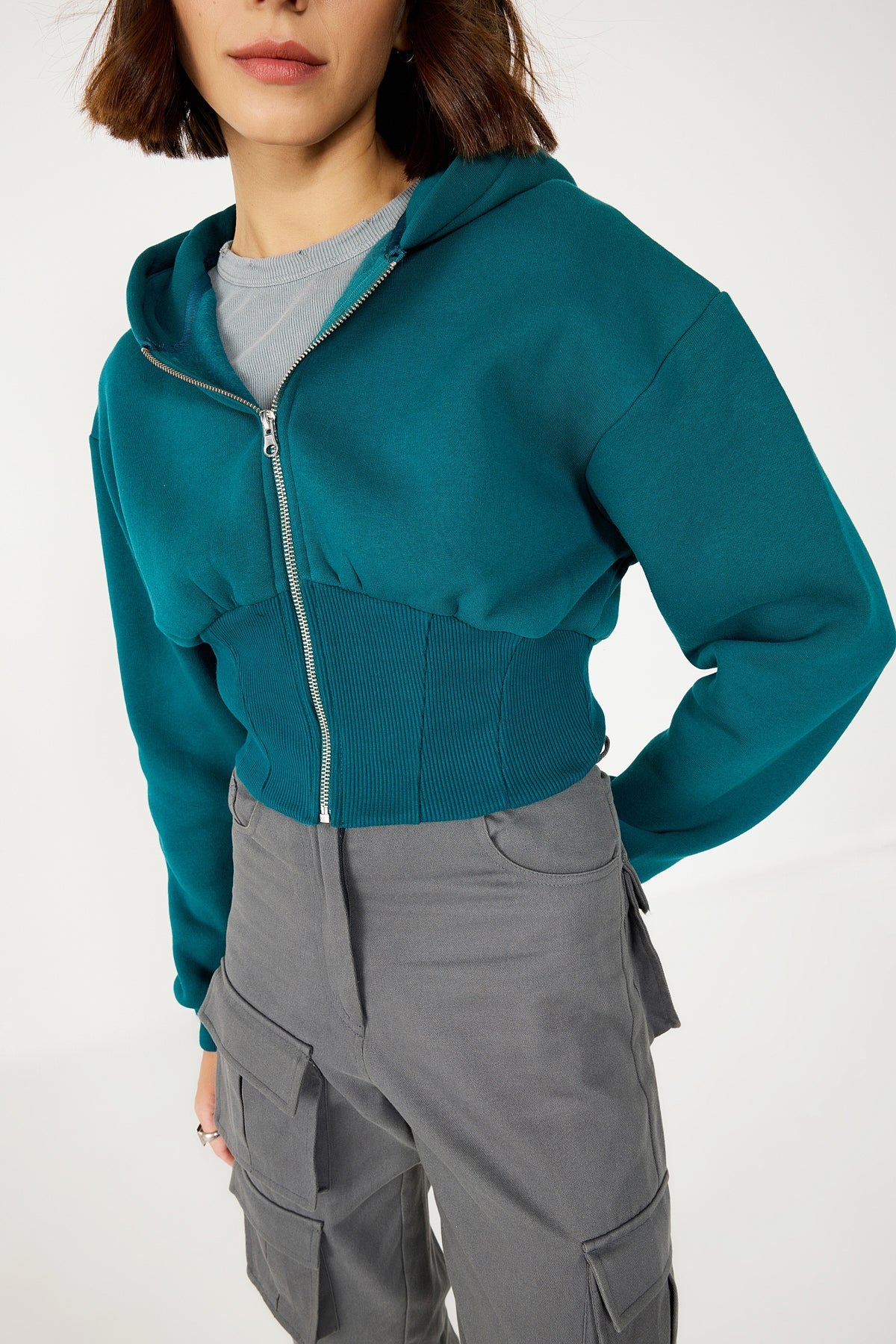 Kapuzenpullover mit Reißverschluss