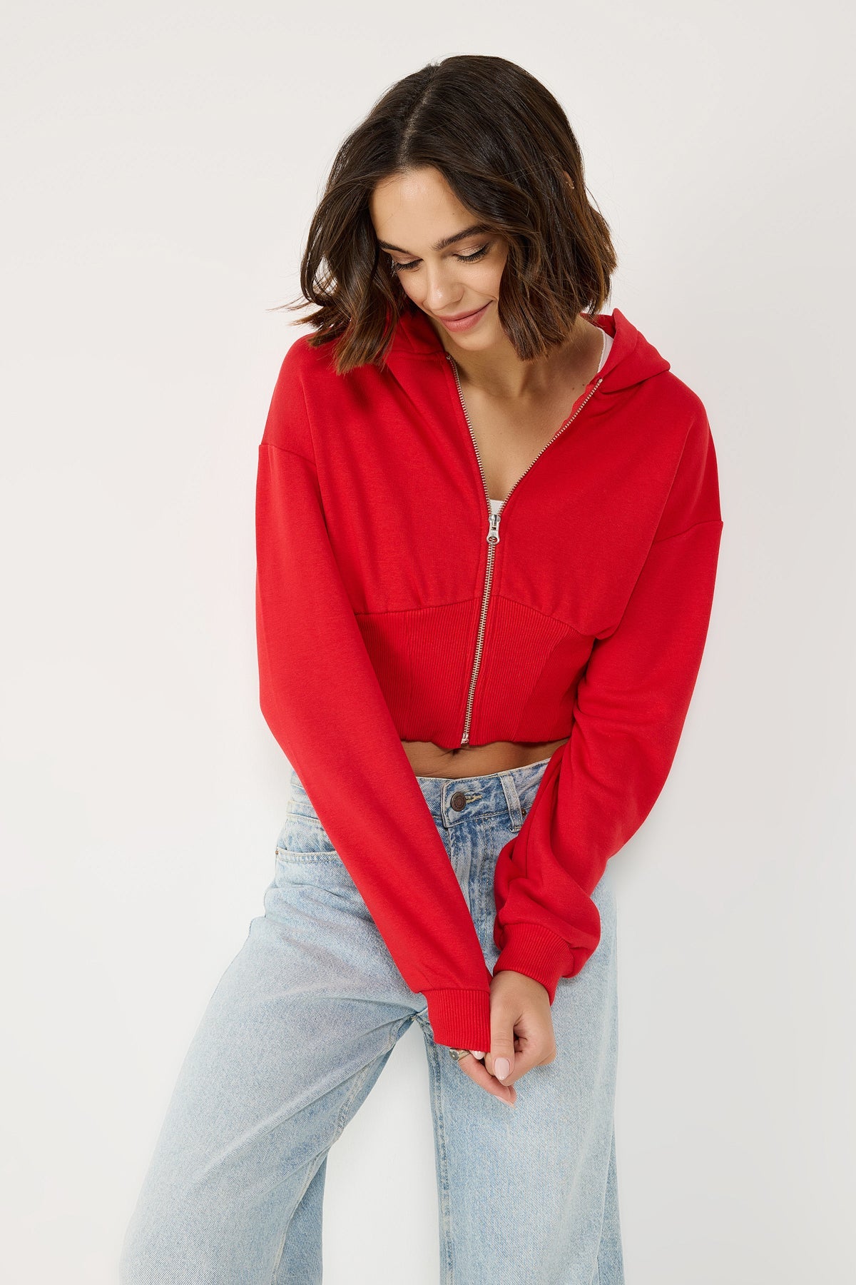 Kapuzenpullover mit Reißverschluss