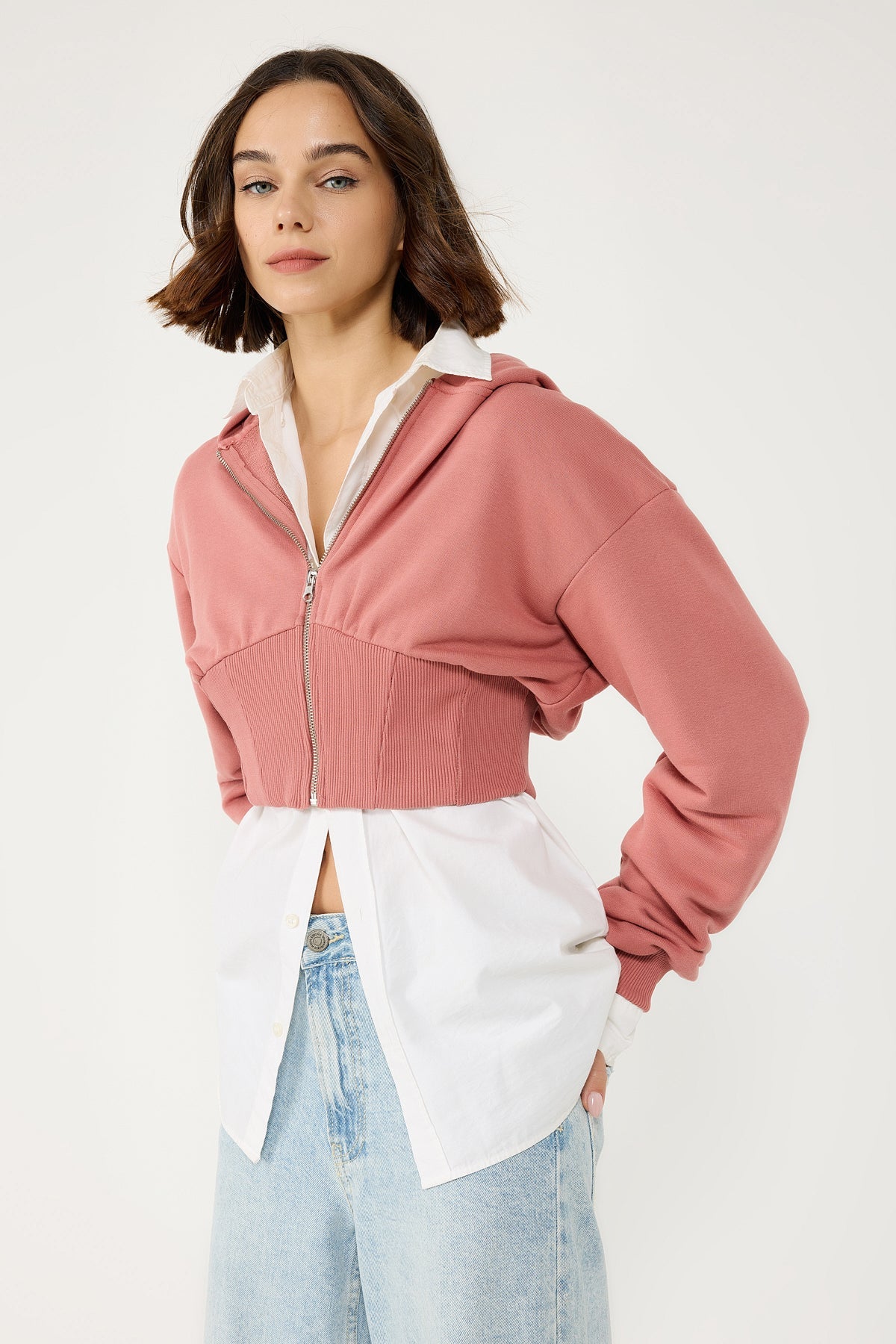 Kapuzenpullover mit Reißverschluss