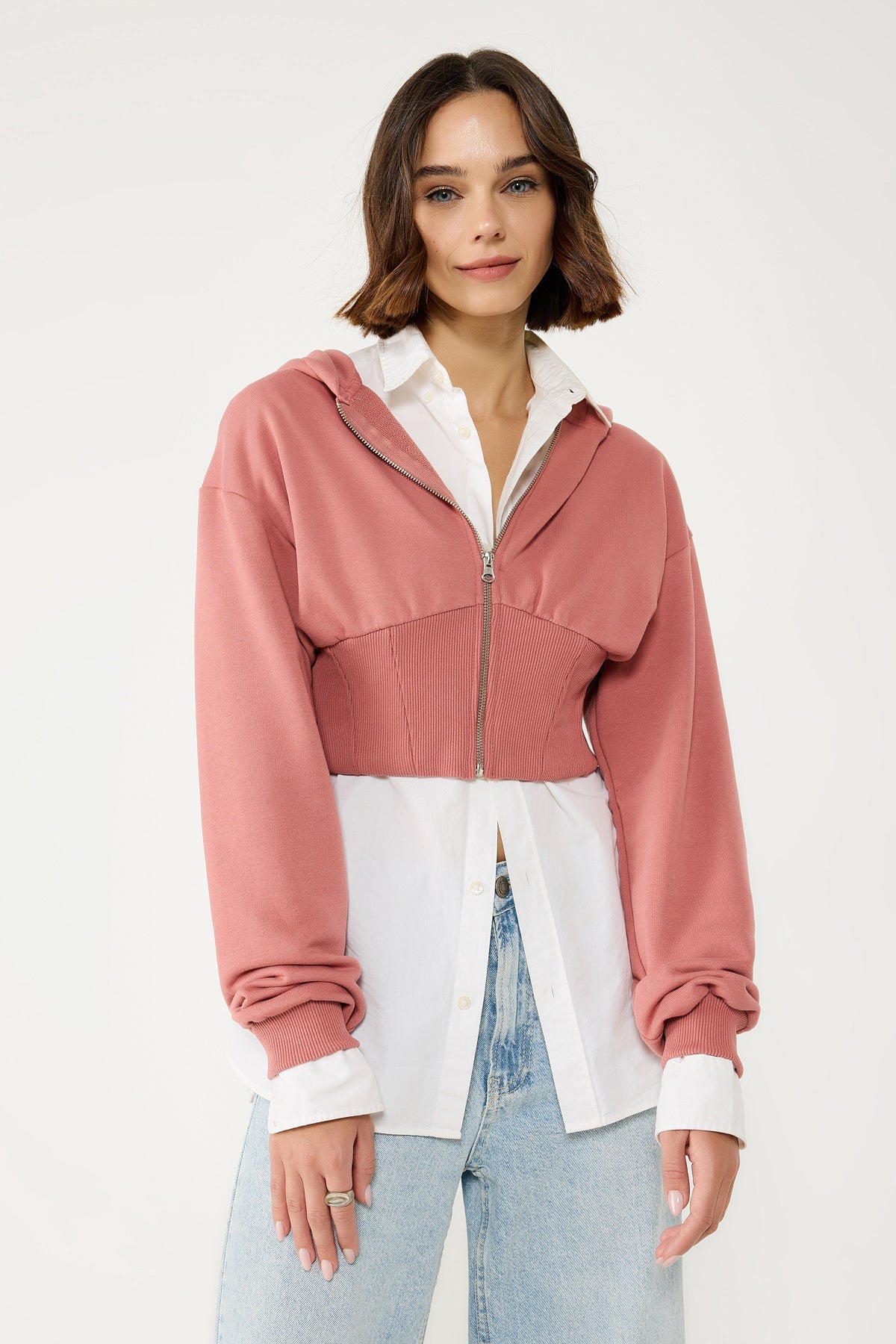 Kapuzenpullover mit Reißverschluss