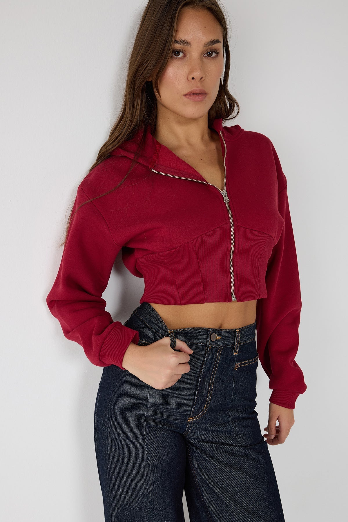Kapuzenpullover mit Reißverschluss