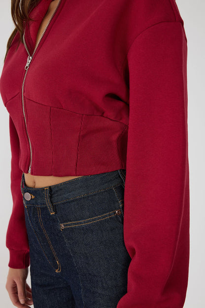 Kapuzenpullover mit Reißverschluss