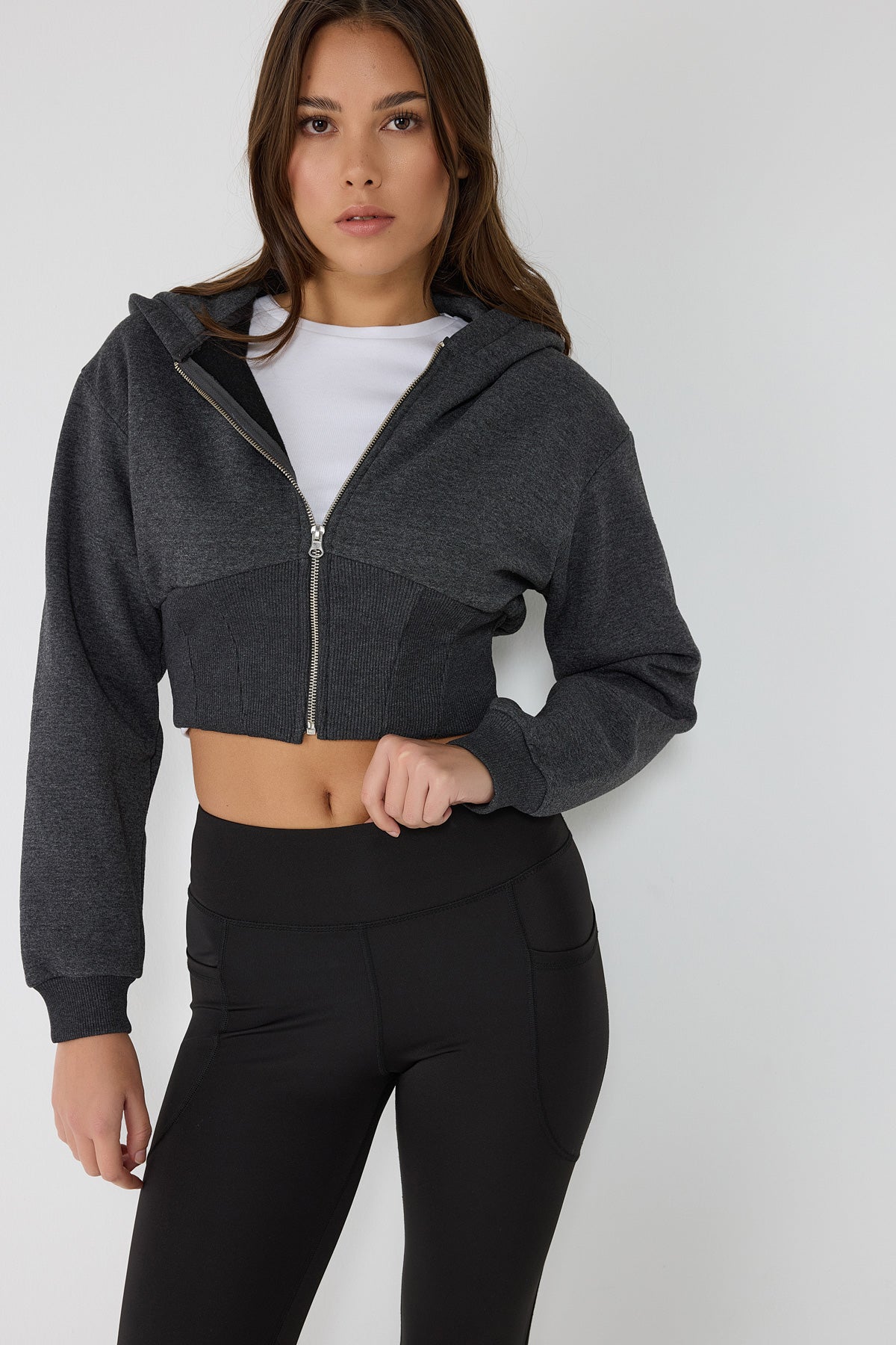 Kapuzenpullover mit Reißverschluss