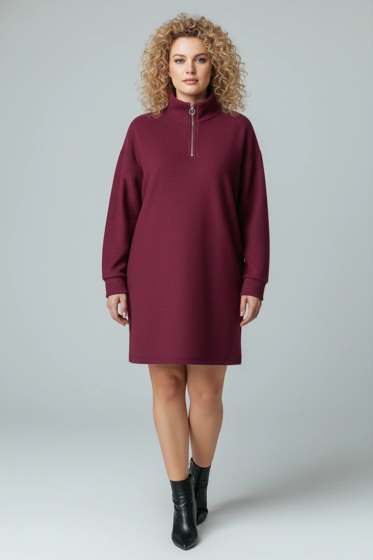 Strickkleid mit Reißverschluss