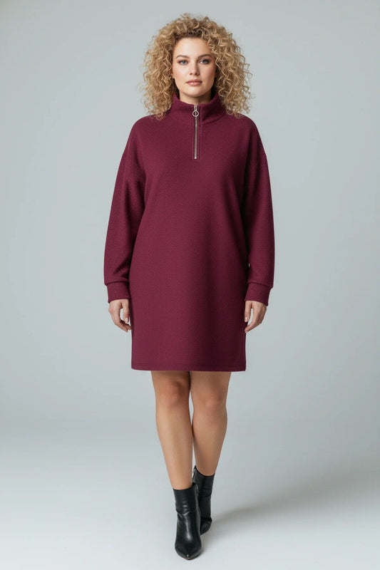 Strickkleid mit Reißverschluss