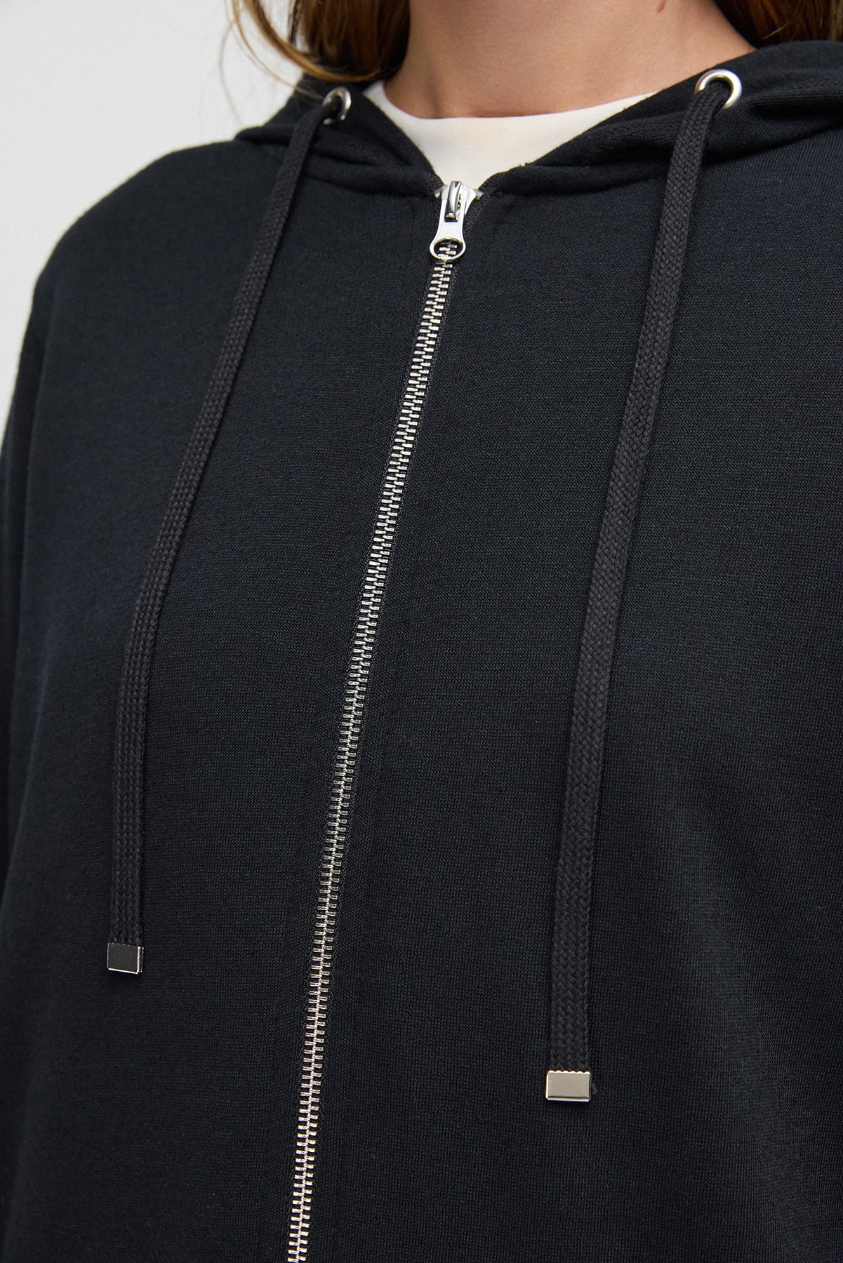 Langes Sweatshirt mit Reißverschluss