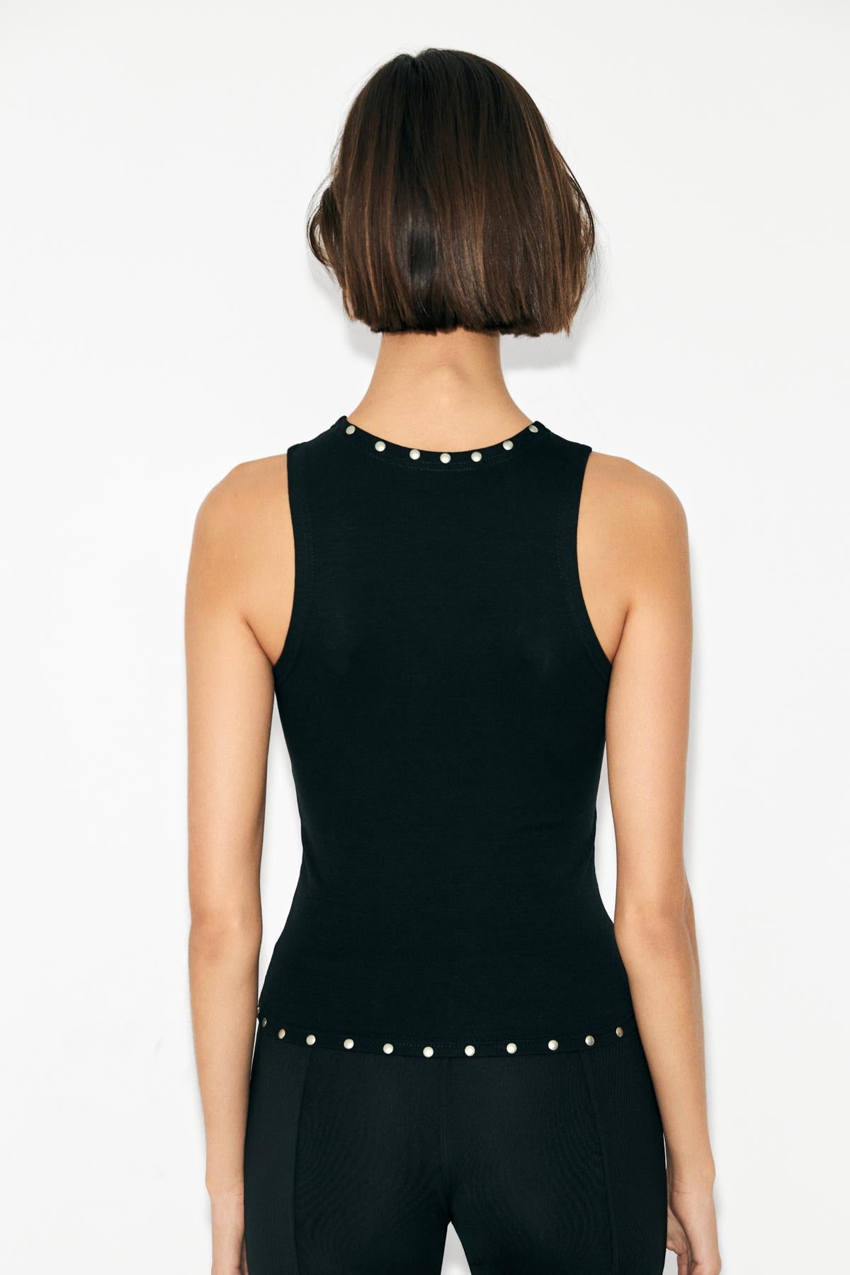 GRIMELANGE FEVER Damen Rundhals Bluse Schwarz