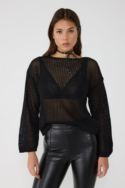 Datei Strukturierter Strickpullover