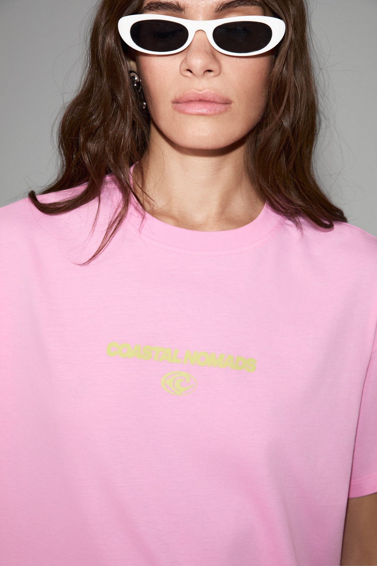 GRIMELANGE Fineste Damen T-Shirt Bio-Baumwolle Rosa