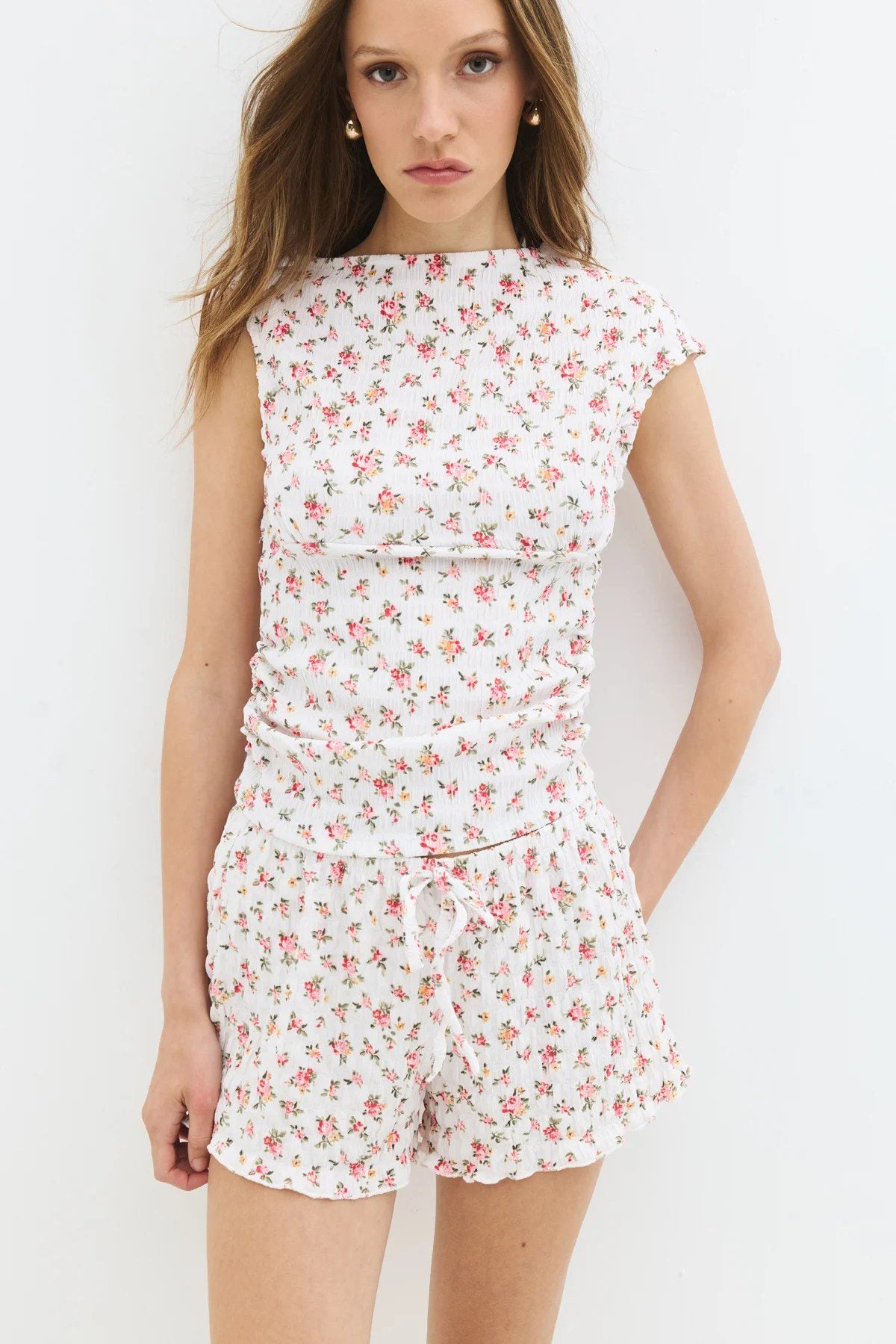Fit Cut Bluse mit kurzem Ärmel