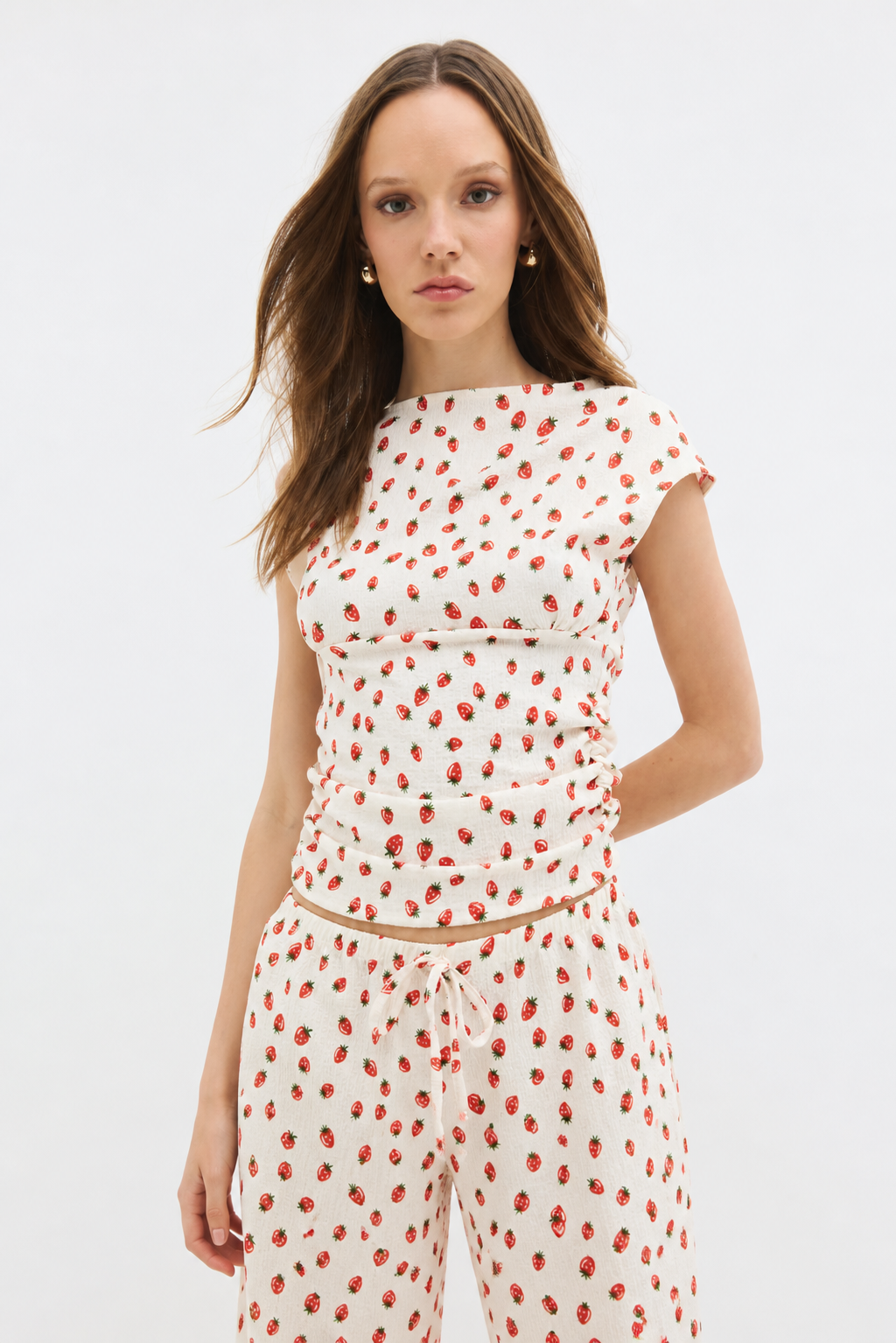 Fit Cut Bluse mit kurzem Ärmel