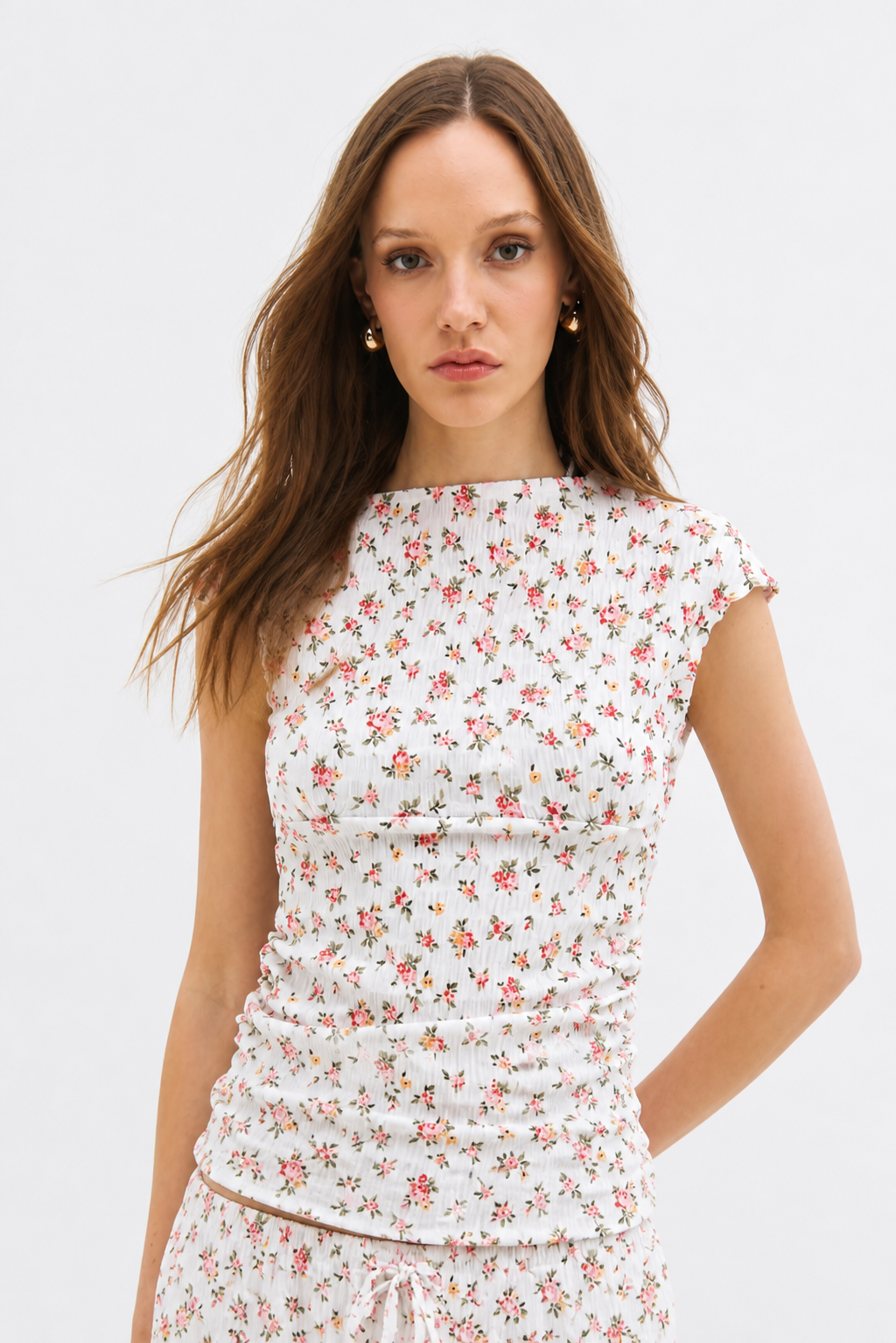 Fit Cut Bluse mit kurzem Ärmel