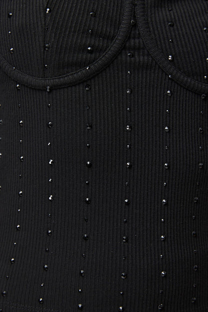 Verzierte Crop-Top-Bluse