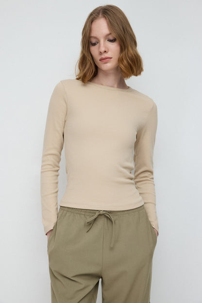 Basic Langarm-T-Shirt