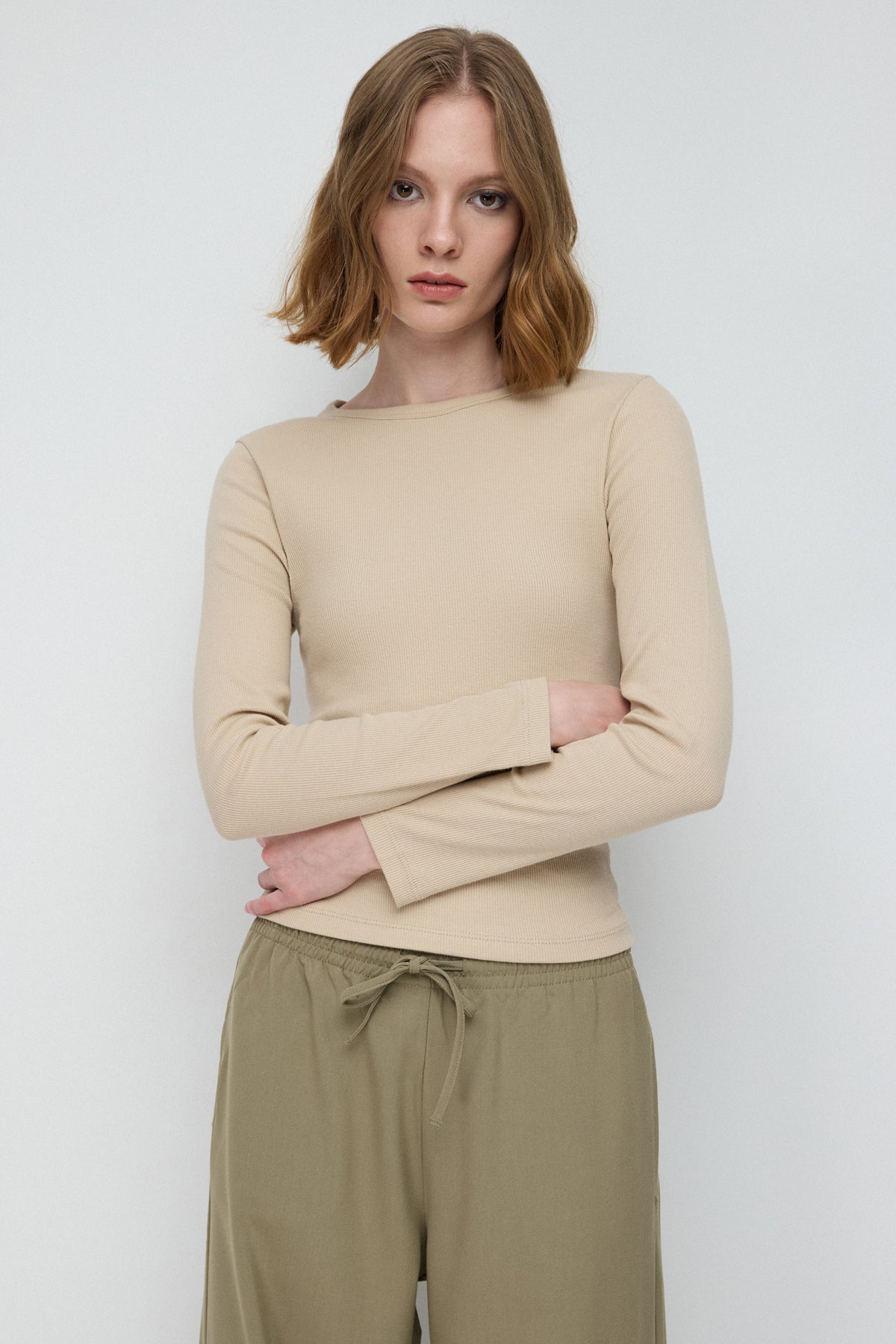 Basic Langarm-T-Shirt