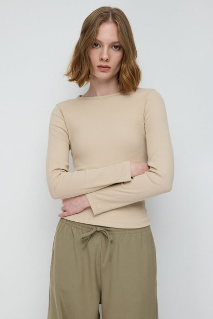 Basic Langarm-T-Shirt