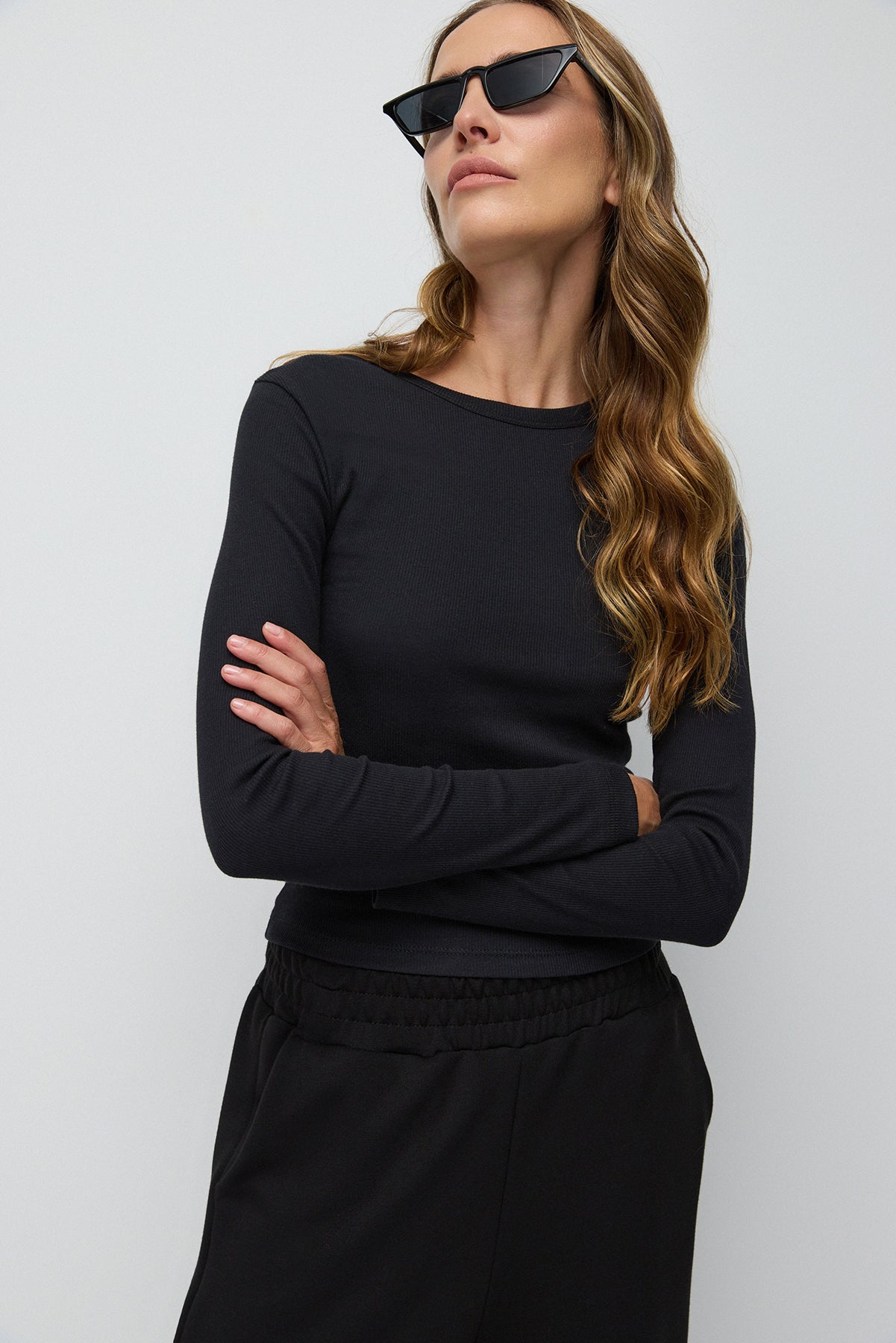 Basic Langarm-T-Shirt
