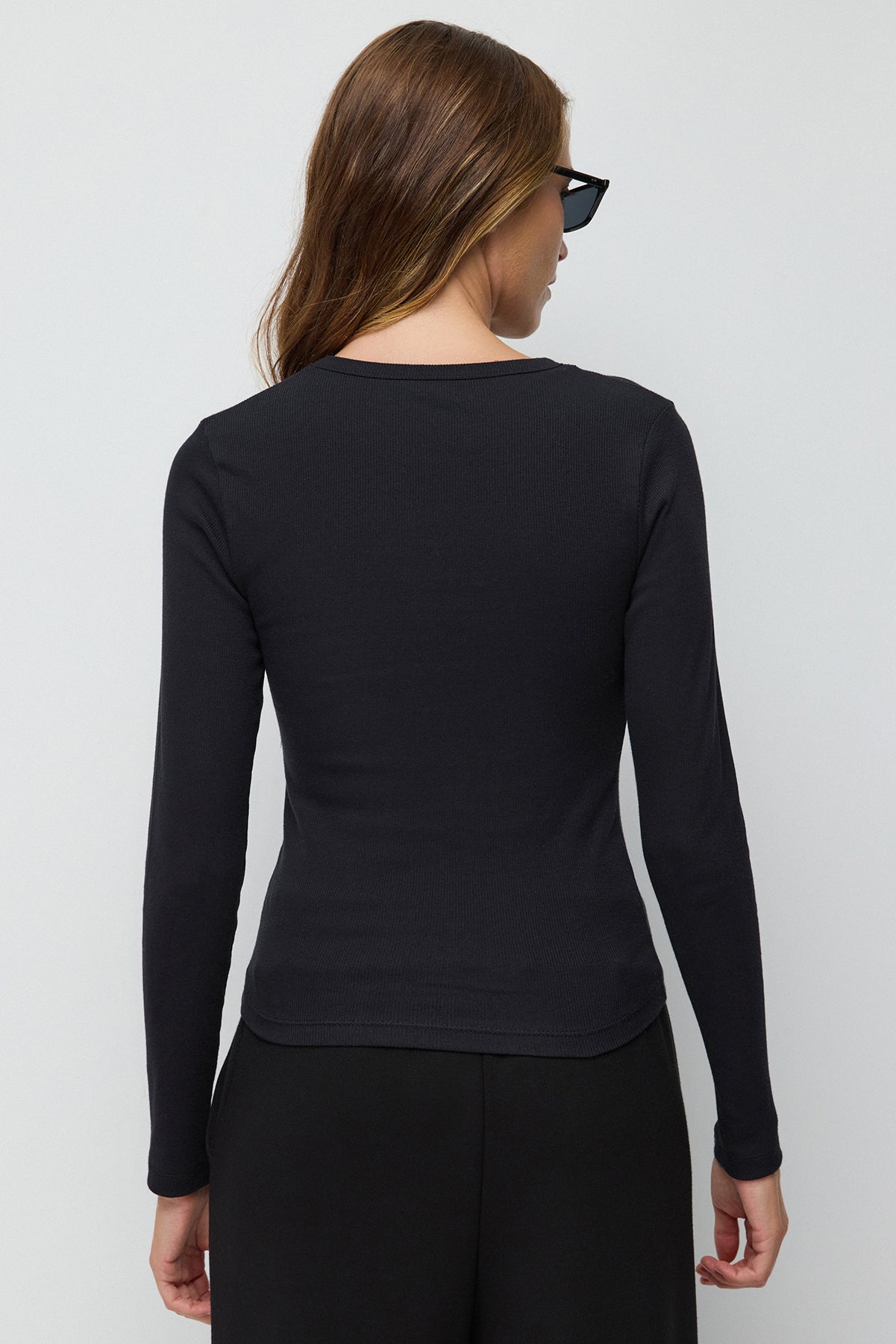 Basic Langarm-T-Shirt