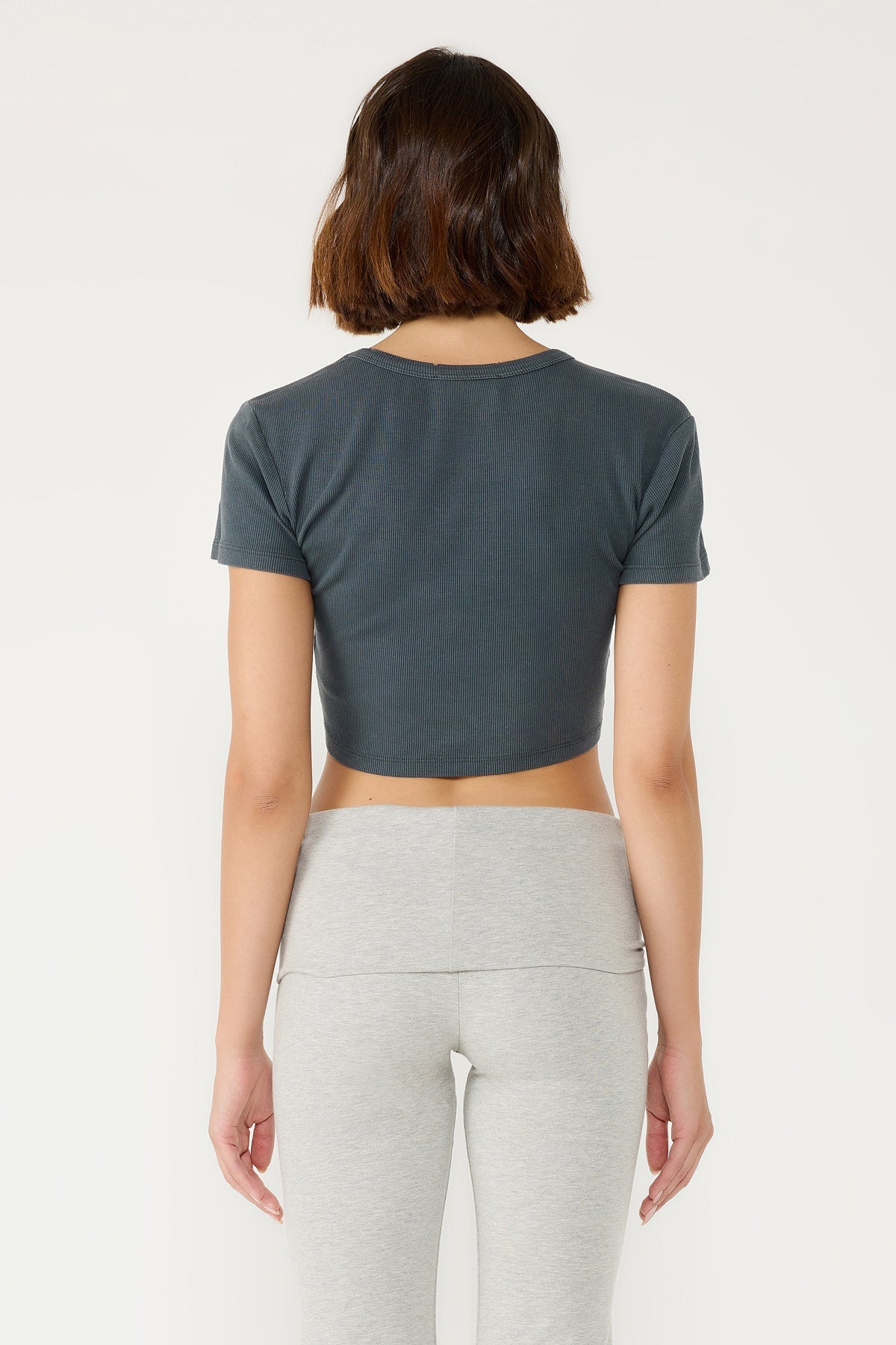 Kurzärmeliges Crop-T-Shirt
