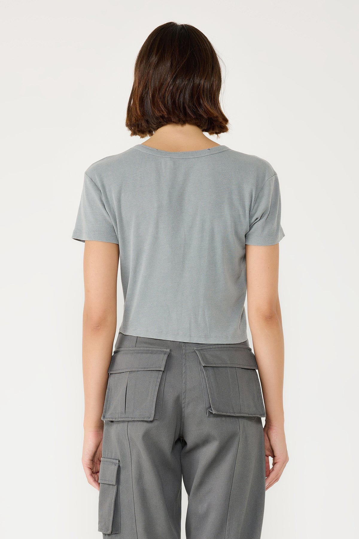 Kurzärmeliges Crop-T-Shirt