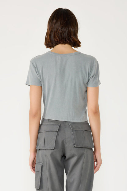 Kurzärmeliges Crop-T-Shirt