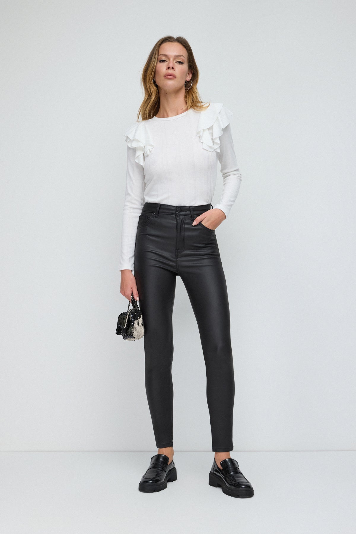 Bluse mit Rüschenärmeln