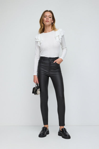 Bluse mit Rüschenärmeln