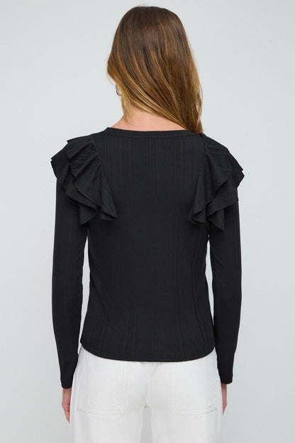 Bluse mit Rüschenärmeln