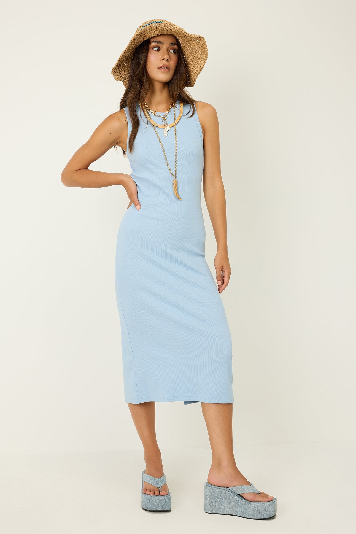 Cord-Midikleid