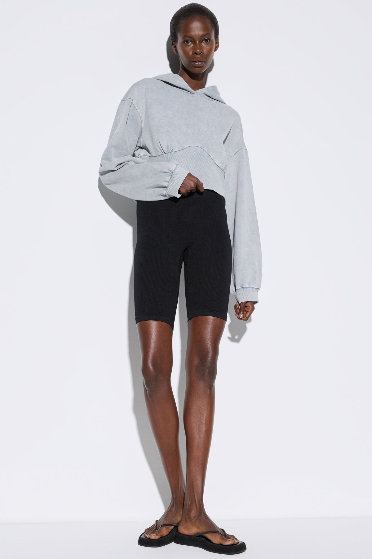 Nahtlose Leggings aus Rippstrick