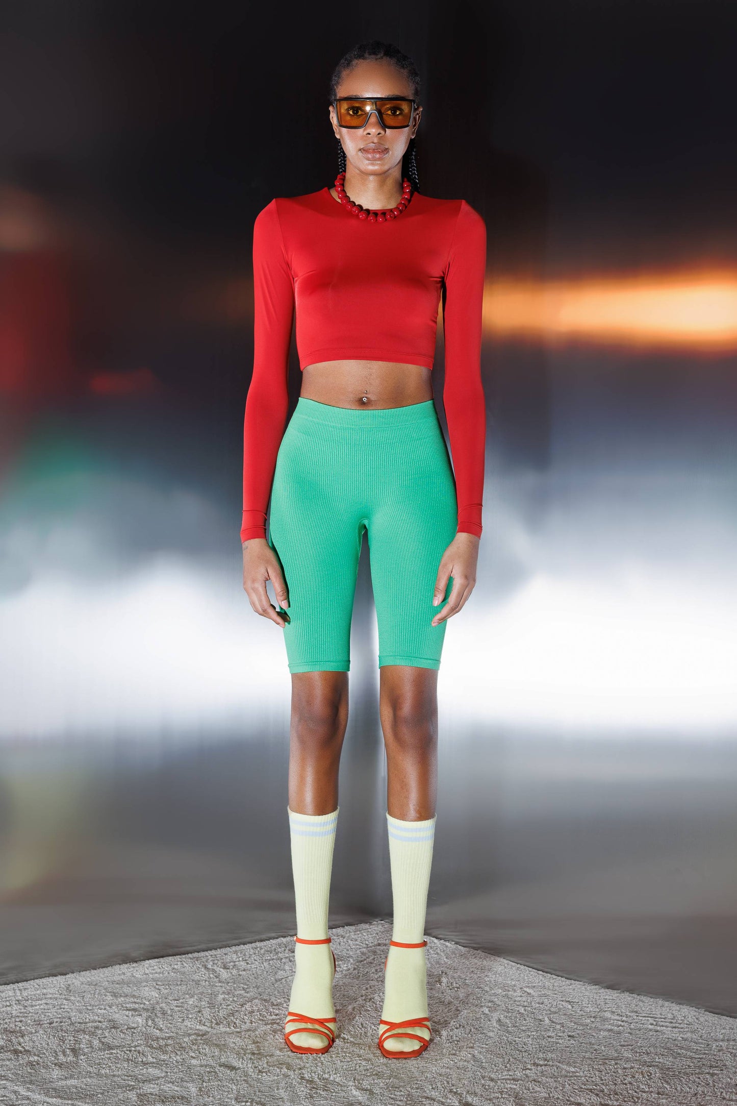 Mini-Leggings mit normaler Taille